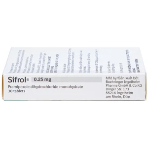Thuốc Sifrol 0.25mg Boehringer điều trị bệnh parkinson (3 vỉ x 10 viên)