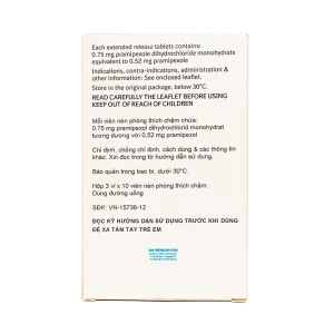 Thuốc Sifrol 0.75mg Boehringer điều trị bệnh parkinson (3 vỉ x 10 viên)