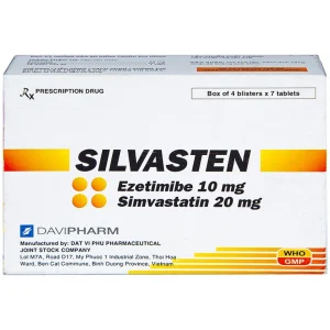 Thuốc Silvasten Davi Pharm hạ lipid máu (4 vỉ x 7 viên)