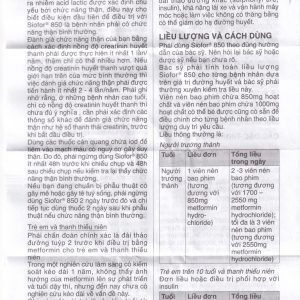 Thuốc Siofor 850 Berlin điều trị đái tháo đường típ 2 (4 vỉ x 15 viên)