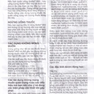 Thuốc Siofor 850 Berlin điều trị đái tháo đường típ 2 (4 vỉ x 15 viên)