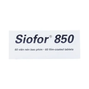 Thuốc Siofor 850 Berlin điều trị đái tháo đường típ 2 (4 vỉ x 15 viên)