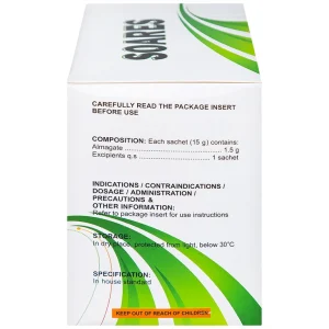 Hỗn dịch uống Soares Davipharm loét dạ dày - tá tràng, viêm dạ dày (30 gói x 15g)