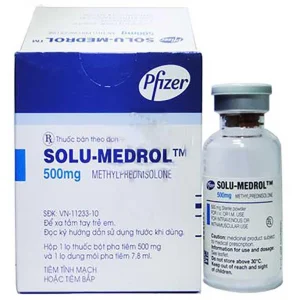 Bột pha tiêm Solu-Medrol 500mg Pfizer điều trị các rối loạn nội tiết (1 lọ bột x 1 lọ dung môi)