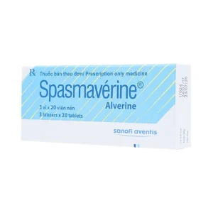 Thuốc Spasmavérine Sanofi điều trị triệu chứng đau do co thắt cơ trơn (3 vỉ x 20 viên)