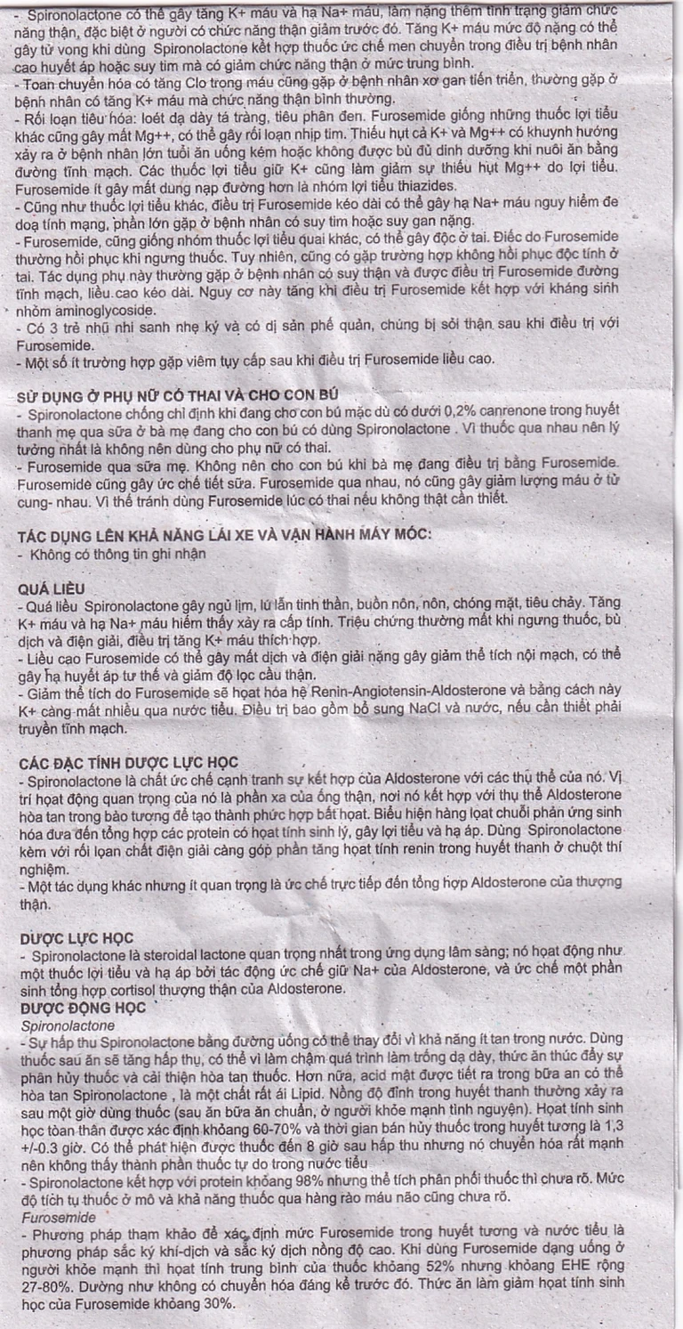 Thuốc Spiromide 40 Searle chẩn đoán và điều trị cường Aldosterone nguyên phát (3 vỉ x 10 viên)