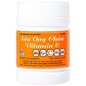 Viên ngậm Sữa Ong Chúa Vitamin C Mekophar bổ sung vitamin C cho cơ thể (24 hộp lẻ x 30 viên)