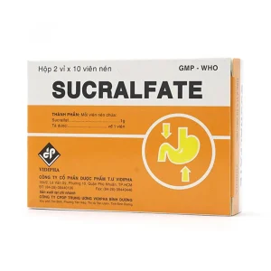 Thuốc Sucralfate Vidipha điều trị loét tá tràng - dạ dày (2 vỉ x 10 viên)
