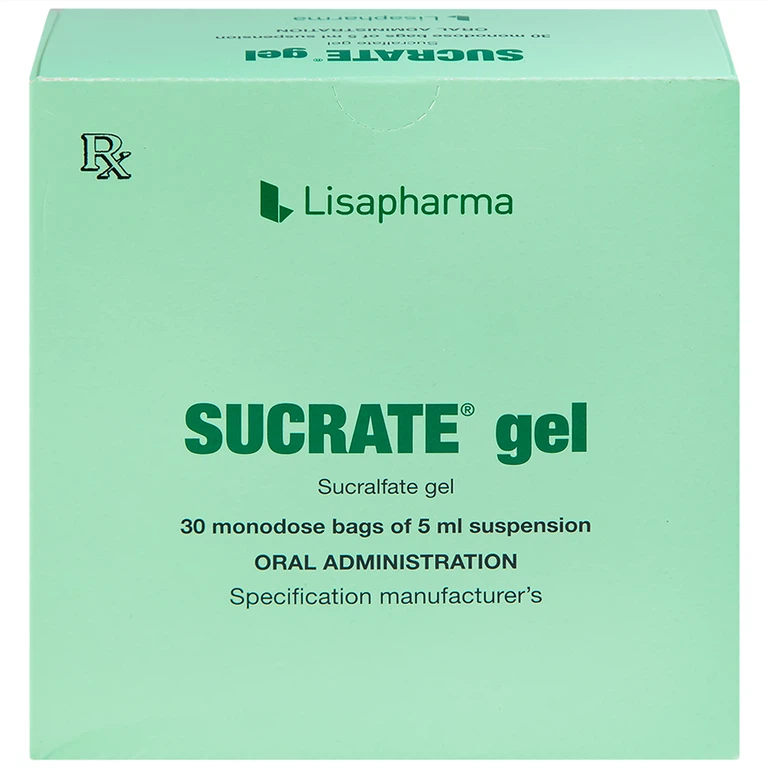 Hỗn dịch Sucrate Gel Istituto Biochimico Italiano điều trị loét dạ dày - tá tràng (30 gói x 5ml)
