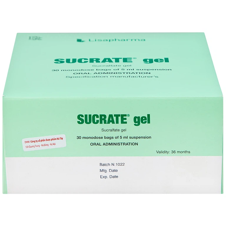 Hỗn dịch Sucrate Gel Istituto Biochimico Italiano điều trị loét dạ dày - tá tràng (30 gói x 5ml)