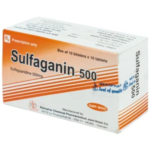 Thuốc Sulfaganin 500 Mekophar điều trị tiêu chảy cấp (10 vỉ x 10 viên)
