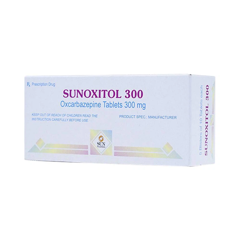 Thuốc Sunoxitol 300 Sun Pharma điều trị động kinh cục bộ (5 vỉ x 10 viên)