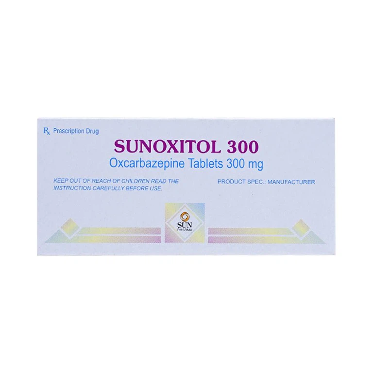 Thuốc Sunoxitol 300 Sun Pharma điều trị động kinh cục bộ (5 vỉ x 10 viên)