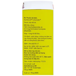 Thuốc bột để hít Symbicort AstraZeneca điều trị hen suyễn (60 liều)