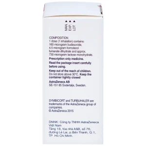 Thuốc bột để hít Symbicort AstraZeneca điều trị hen suyễn (60 liều)