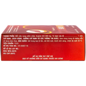 Thuốc Targinos 400 Mebiphar điều trị duy trì tăng amoniac máu (12 vỉ x 5 viên)