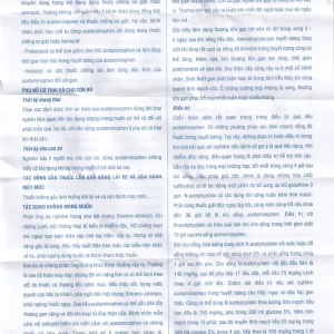 Thuốc Tatanol giảm đau, hạ sốt (10 vỉ x 10 viên)