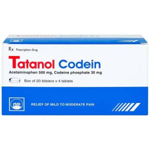 Thuốc Tatanol Codein hỗ trợ điều trị các cơn đau vừa và nặng (20 vỉ x 4 viên)