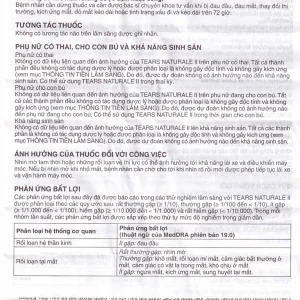 Thuốc nhỏ mắt Tears Naturale II Alcon giảm tiết nước mắt hoặc dịch nhầy (15ml)