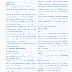 Thuốc Tenofovir STADA 300mg điều trị nhiễm HIV-1, viêm gan B (3 vỉ x 10 viên)