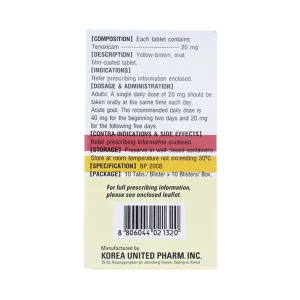 Thuốc Tenotil điều trị viêm khớp dạng thấp, viêm xương khớp (10 vỉ x 10 viên)