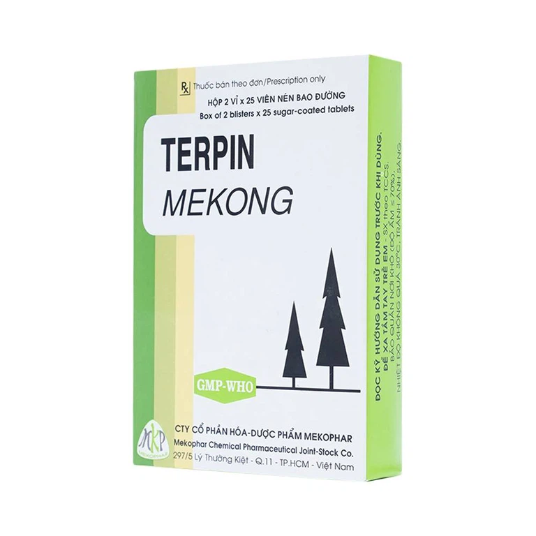 Thuốc Terpin Mekong Mekophar giảm ho, long đàm (2 vỉ x 25 viên)