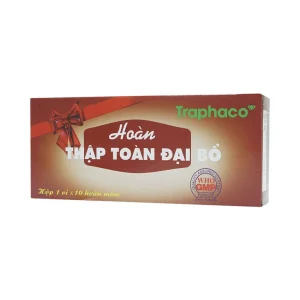 Thuốc Thập Toàn Đại Bổ Traphaco bổ khí huyết điều trị các chứng khí huyết hư, đánh trống ngực (1 vỉ x 10 viên)