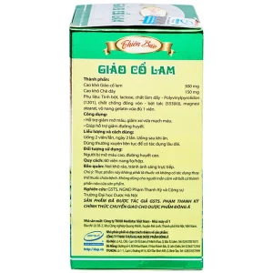 Viên uống Giảo Cổ Lam Thiên Bảo hỗ trợ giảm mỡ máu, giảm đường huyết (60 viên)