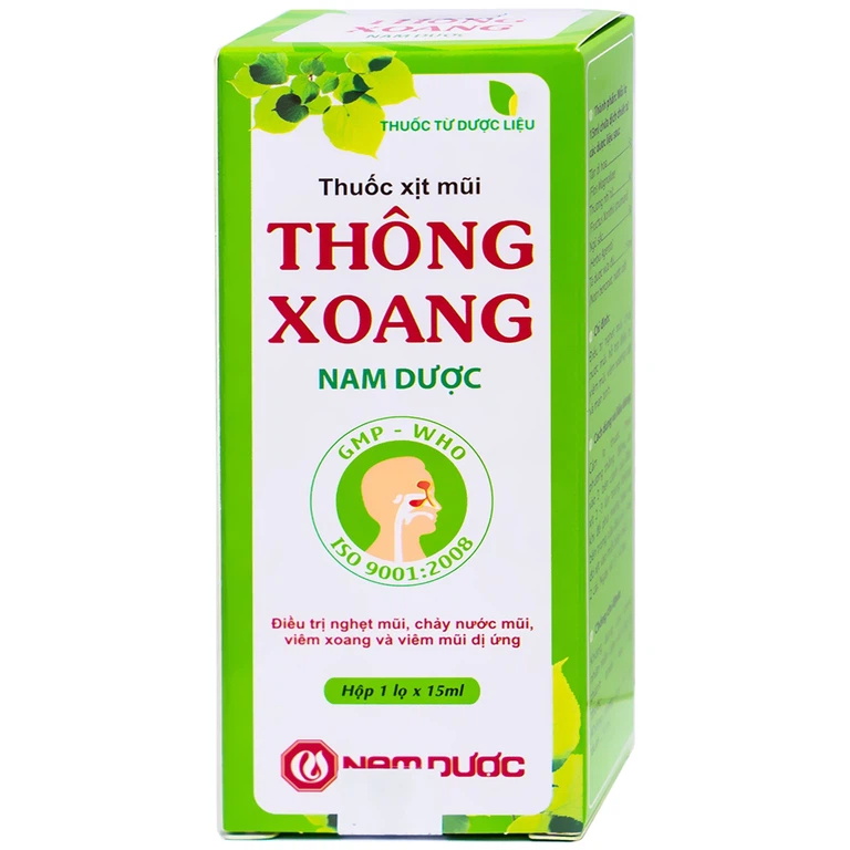 Thuốc xịt mũi Thông Xoang Nam Dược điều trị nghẹt mũi, chảy nước mũi (15ml)