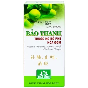 Siro ho Bảo Thanh điều trị các chứng ho, viêm phổi (125ml)