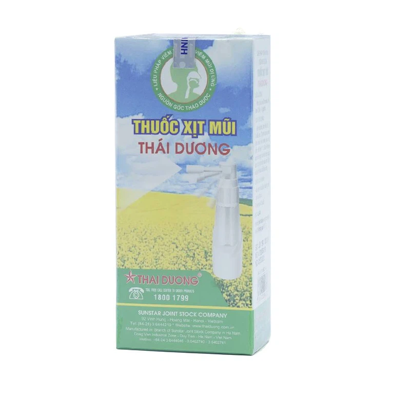 Thuốc xịt mũi Thái Dương điều trị hắt hơi, sổ mũi, nghẹt mũi (20ml)