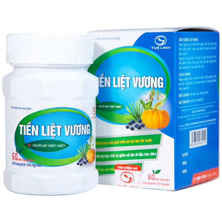 Viên uống Tiền Liệt Vương Tuệ Linh giúp hạn chế phát triển phì đại tiền liệt tuyến (60 viên)