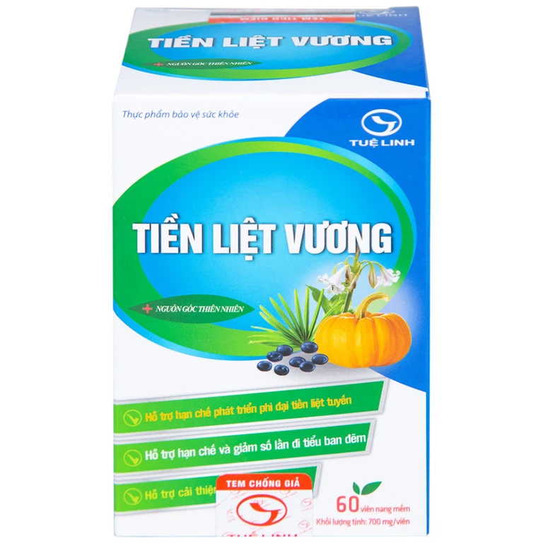 Viên uống Tiền Liệt Vương Tuệ Linh giúp hạn chế phát triển phì đại tiền liệt tuyến (60 viên)