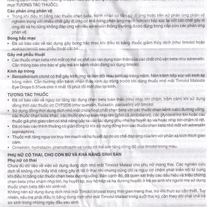 Dung dịch nhỏ mắt Timolol Maleate Eye Drops 0.5% Alcon điều trị tăng nhãn áp (5ml)