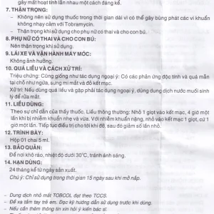 Thuốc nhỏ mắt Tobcol Dược 3-2 điều trị viêm mi mắt, viêm kết mạc (5ml)