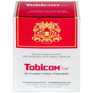 Thuốc Tobicom ICA hỗ trợ điều trị mỏi mắt, đau nhức mắt (3 gói x 6 vỉ x 10 viên)