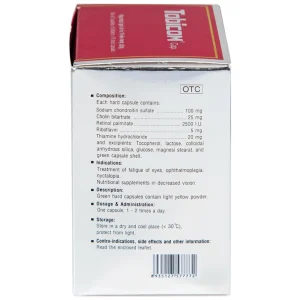 Thuốc Tobicom ICA hỗ trợ điều trị mỏi mắt, đau nhức mắt (3 gói x 6 vỉ x 10 viên)