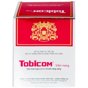 Thuốc Tobicom ICA hỗ trợ điều trị mỏi mắt, đau nhức mắt (3 gói x 6 vỉ x 10 viên)