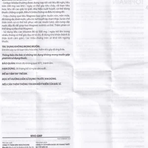 Thuốc Topbrain BV Pharma điều trị tăng tuần hoàn não, tăng cường trí nhớ (6 vỉ x 10 viên)