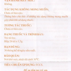 Trà túi lọc Ruton OPC thông tiểu, nhuận tràng, điều trị giãn tĩnh mạch (24 túi x 1,5g)