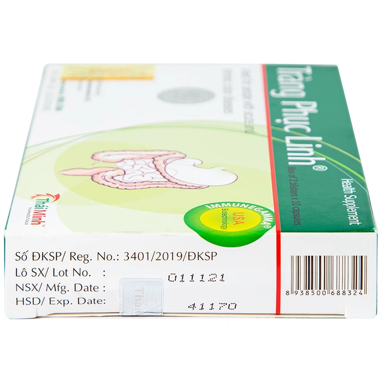 Viên uống Tràng Phục Linh Thái Minh dùng cho người bị viêm đại tràng cấp và mạn tính (2 vỉ x 10 viên)