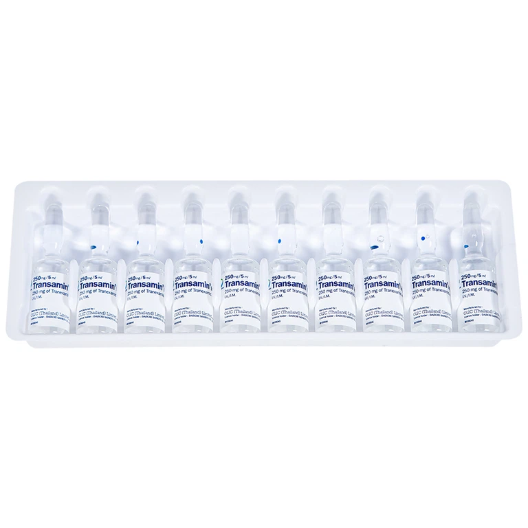 Thuốc tiêm Transamin Injection Daiichi điều trị bệnh bạch huyết, thiếu máu không tái tạo (1 vỉ x 10 ống x 5ml)