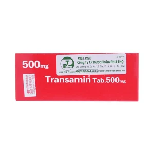 Thuốc Transamin Tab.500mg Daiichi điều trị bệnh bạch huyết, thiếu máu không tái tạo (10 vỉ x 10 viên)