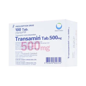 Thuốc Transamin Tab.500mg Daiichi điều trị bệnh bạch huyết, thiếu máu không tái tạo (10 vỉ x 10 viên)
