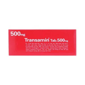 Thuốc Transamin Tab.500mg Daiichi điều trị bệnh bạch huyết, thiếu máu không tái tạo (10 vỉ x 10 viên)