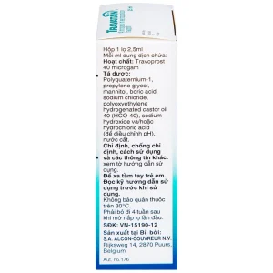Thuốc nhỏ mắt Travatan Novartis làm giãn nhãn áp (2,5ml)