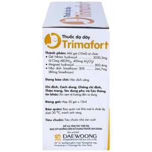 Thuốc dạ dày Trimafort Daewoong điều trị đau dạ dày, ợ nóng, đầy hơi (20 gói x 10ml)