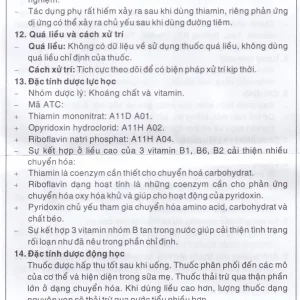 Thuốc Trivita B Pharmedic điều trị đau nhức thần kinh (10 vỉ x 10 viên)