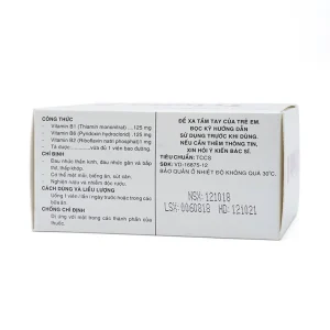 Thuốc Trivita B Pharmedic điều trị đau nhức thần kinh (10 vỉ x 10 viên)