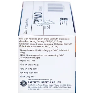 Thuốc Trymo Raptakos điều trị điều trị loét tá tràng, viêm dạ dày (14 vỉ x 8 viên)